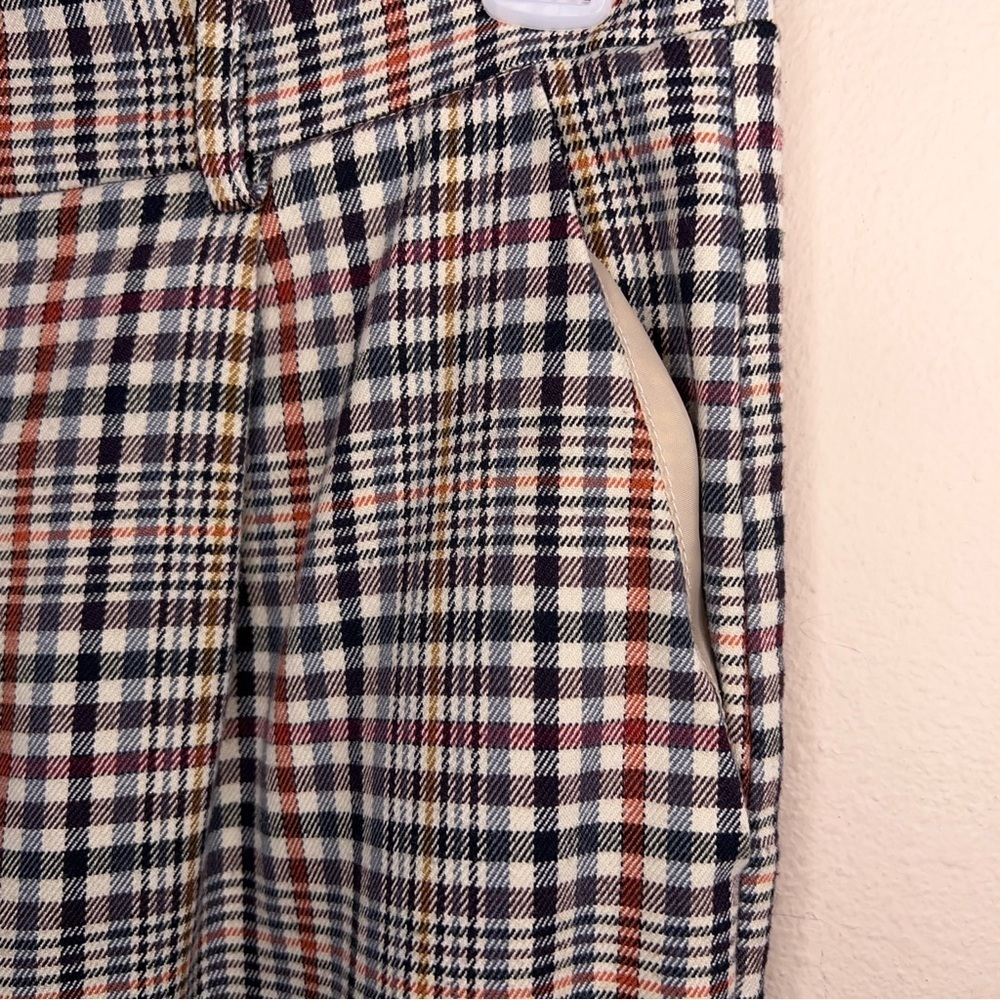 Medium Forever 21 Plaid Pants Wide Leg Black White Academia Belt Loops - Picture 4 of 12